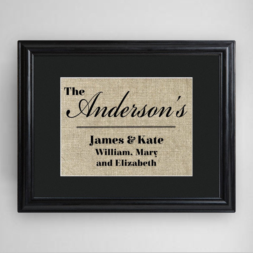 Our Family Framed Print ~ Personalized