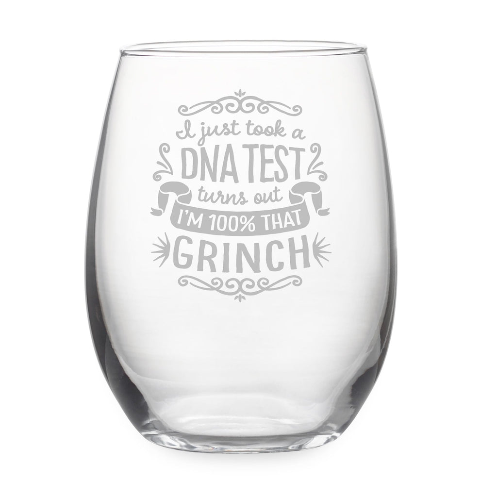 DNA Test Stemless Wine Glasses 