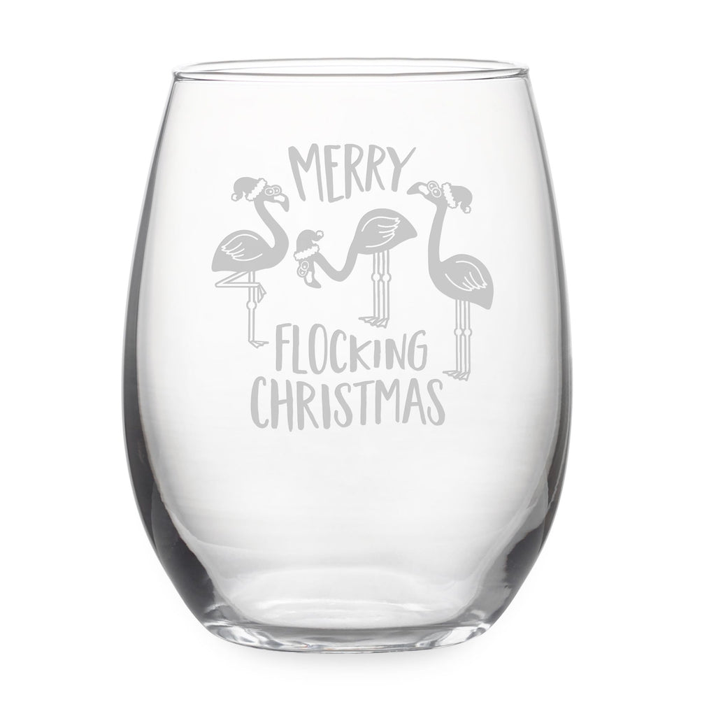 Flocking Stemless Wine Glasses 