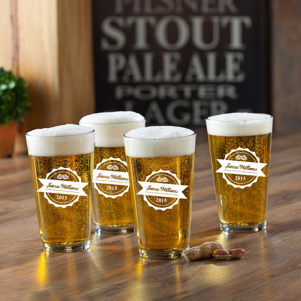 Bottle Top Pint Set - Personalized