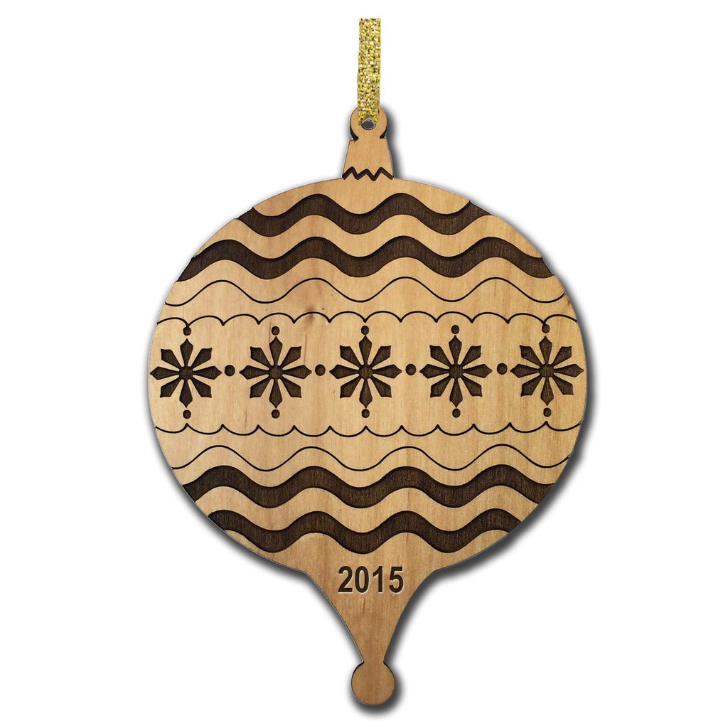 Elegant Christmas Wood Ornament