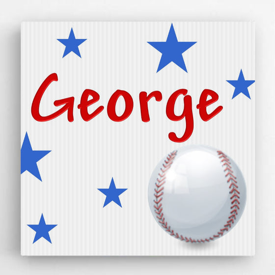 Baseball Canvas Sign ~ Personalized