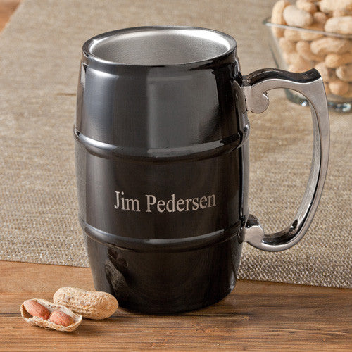 Black Enamel Tankard - Personalized