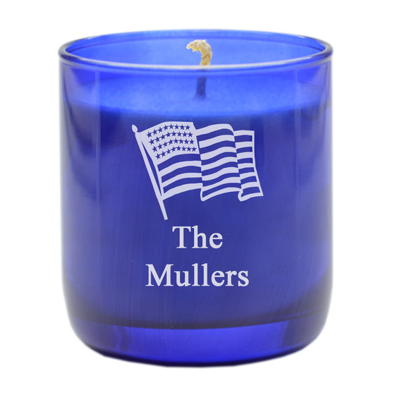 American Flag Aromatherapy Scented Candle - Personalized