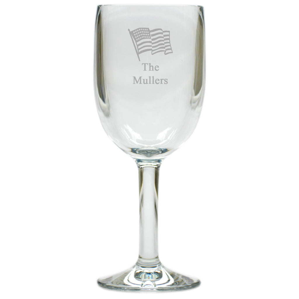 American Flag Outdoor Wine Glasses - Set of 4