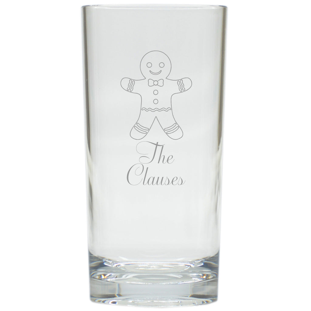 Gingerbread Man Highball Glasses ~ Set of 6 ~ Personalized