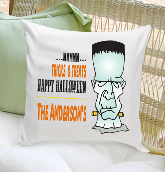 Frankenstein Halloween Throw Pillow