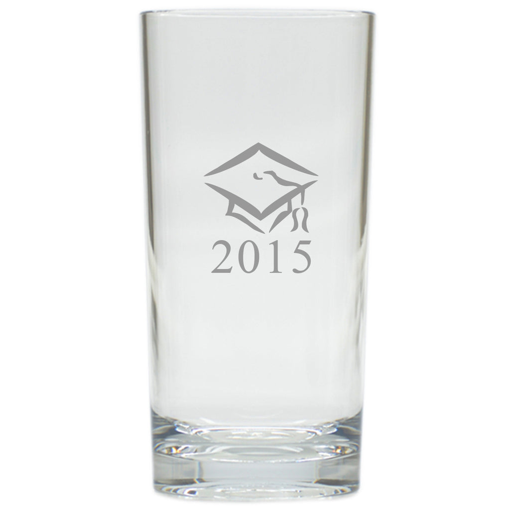 Graduation Cap and Year Highball Outdoor Acrylic Glasses - Set of 4