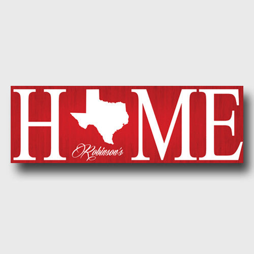 Home State Canvas ~ Personalized