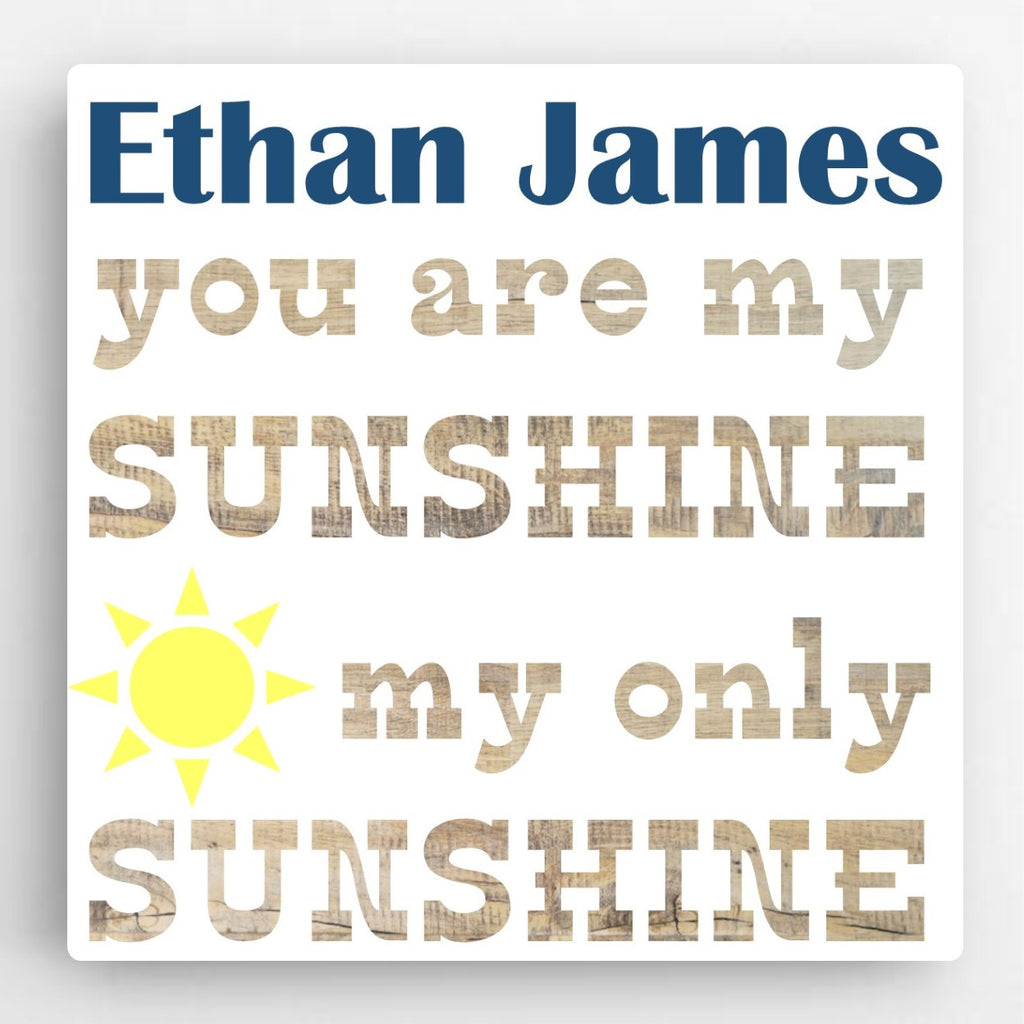 You Are My Sunshine Canvas - Boy - Personalized