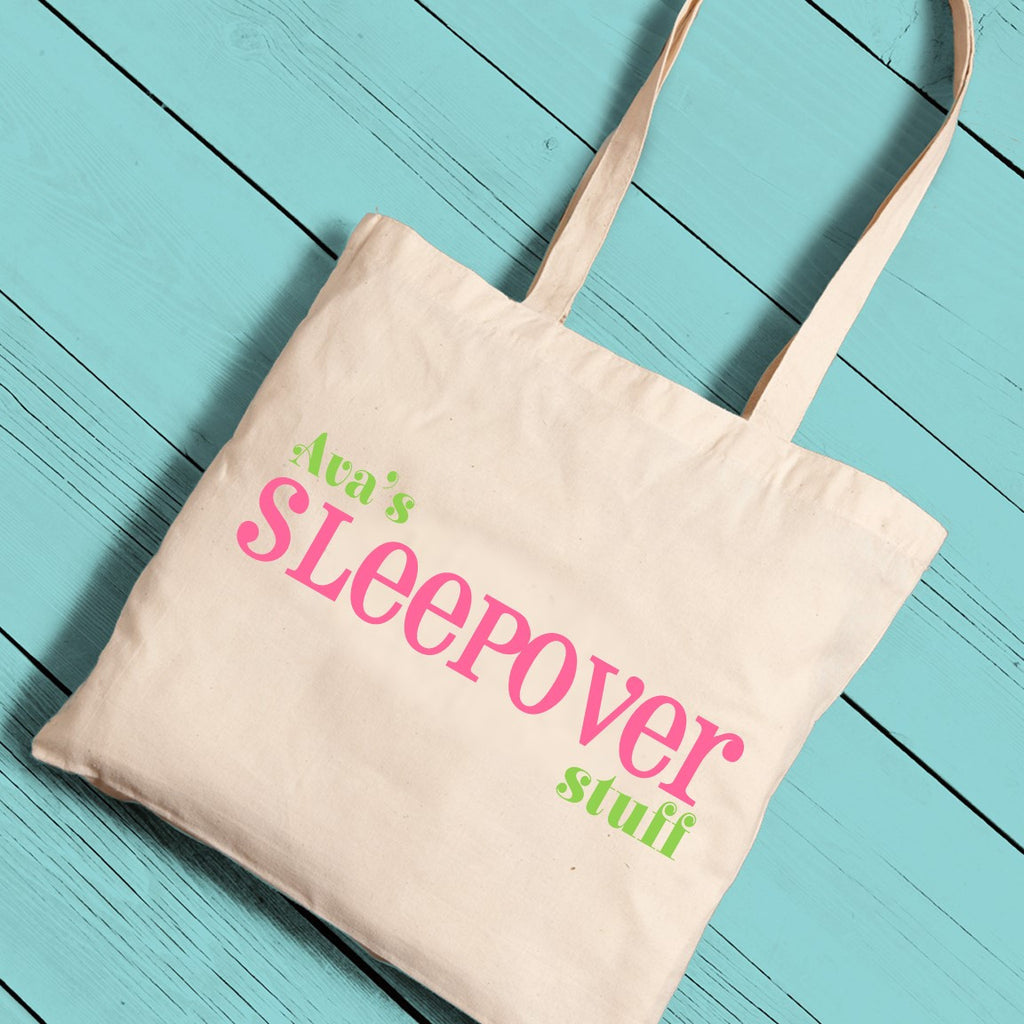 Sleepover Canvas Tote ~ Personalized