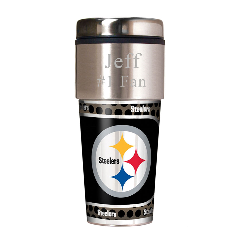 NFL Travel Tumbler ~ Engraved - Pittsburgh Steelers