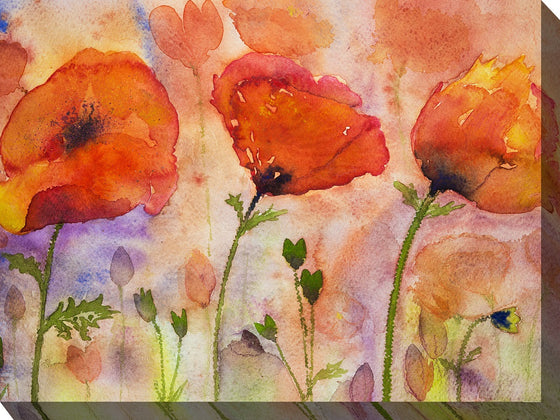 Poppies Trio Outdoor Canvas Art - Premier Home & Gifts