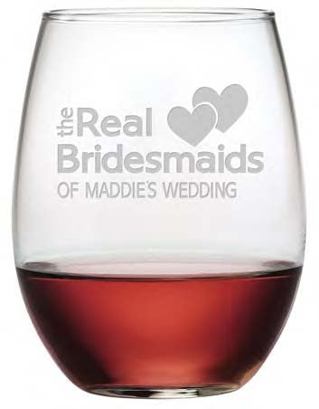 The Real Bridesmaids Stemless Wine Glasses