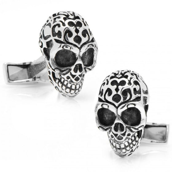 Fatale Skull Sterling Silver Cufflinks