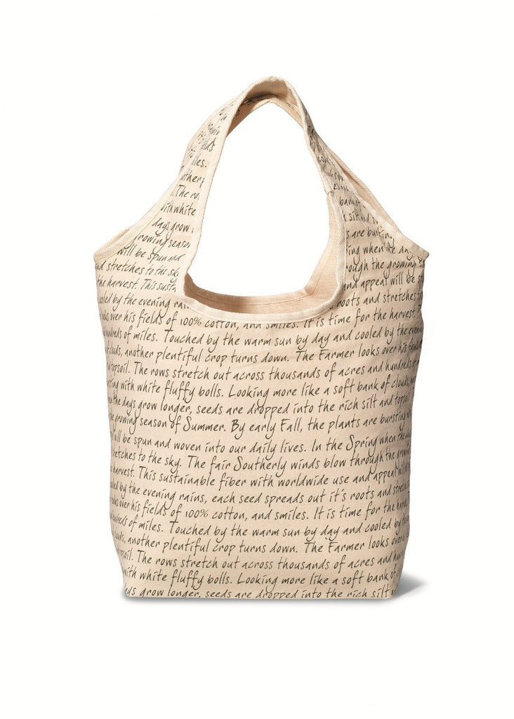 Reversible Cotton Tote Bag - Script | Premier Home & Gifts