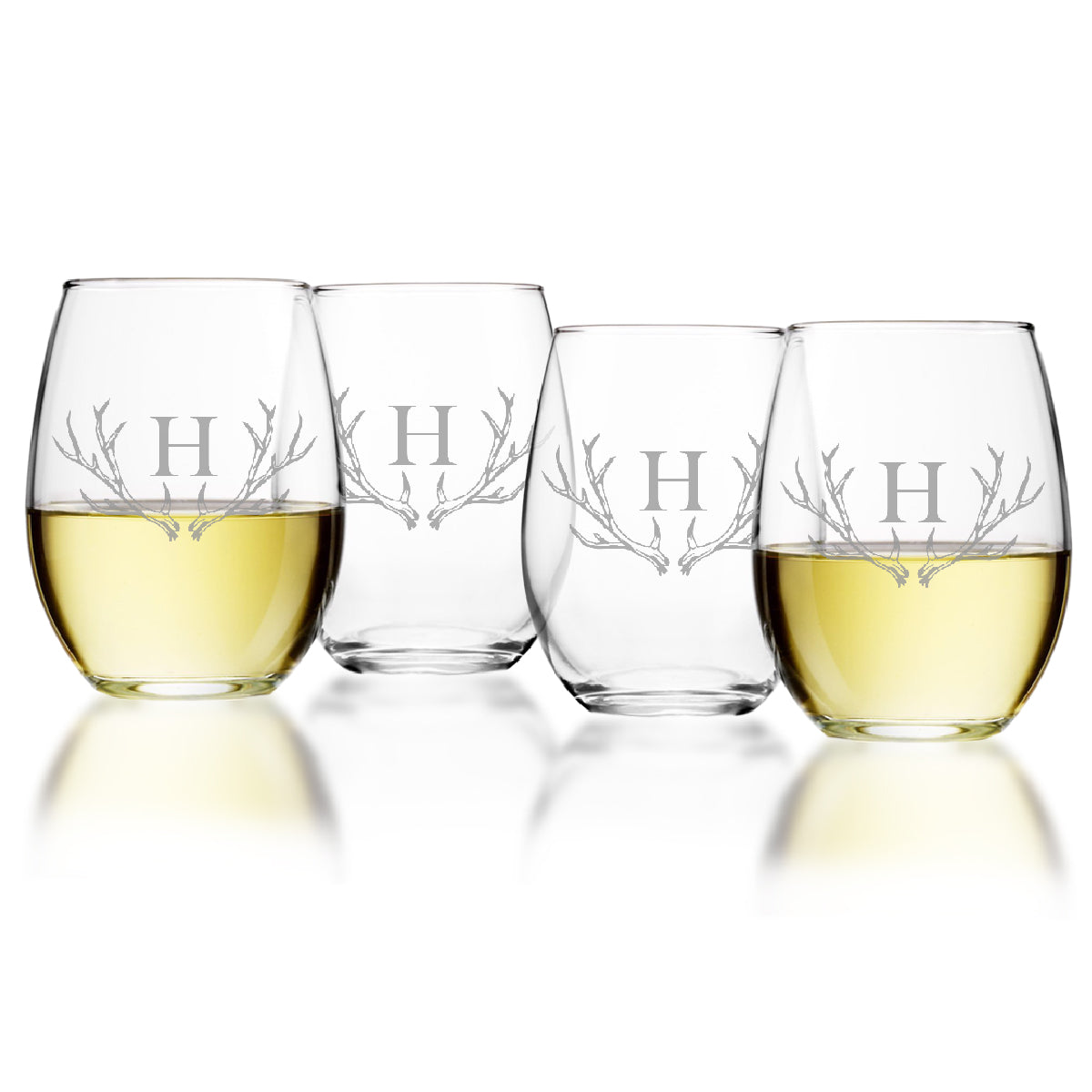 4 White Wine Glasses  Personalized Wine Gifts at