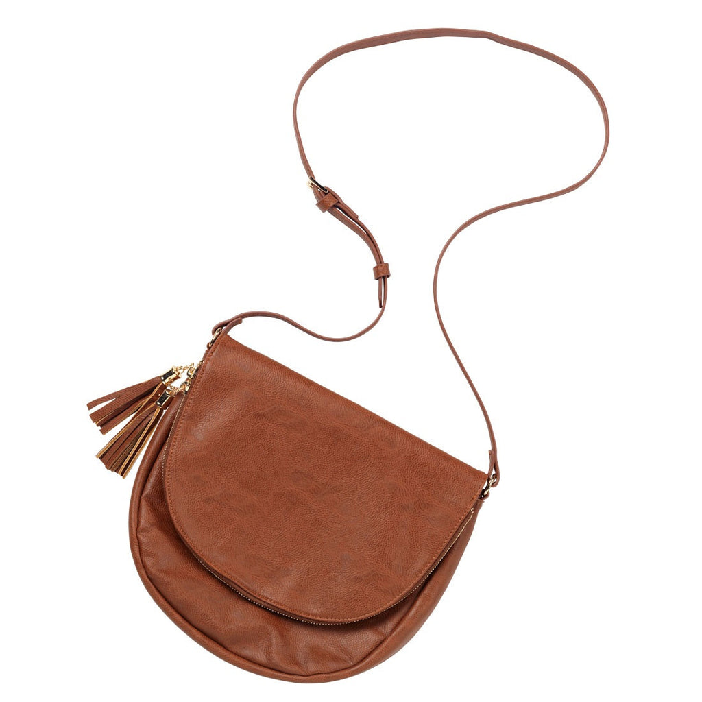 Sienna Tassel Crossbody Bag - Camel | Premier Home & Gifts
