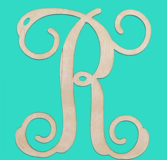 Vine Initial Wood Monogram - Monogrammed Gifts
