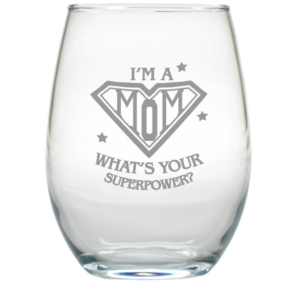 Super Mom Stemless Wine Glass - Premier Home & Gifts