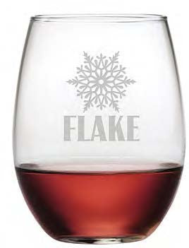 Snow + Flake Stemless Wine Glasses ~ Set of 4