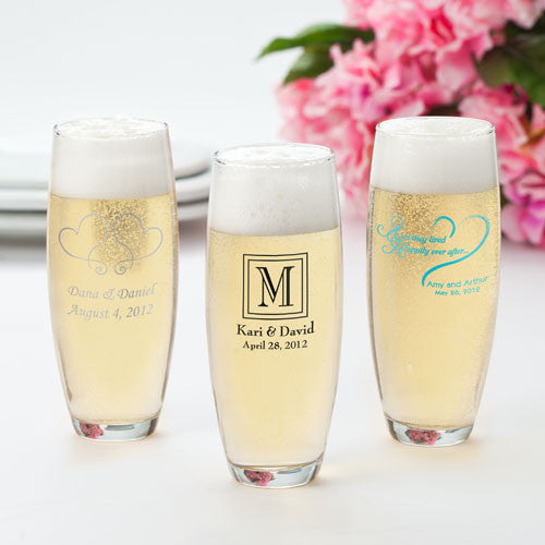 Stemless Champagne Glasses ~ Party Favors ~ Set of 24 ~ Personalized