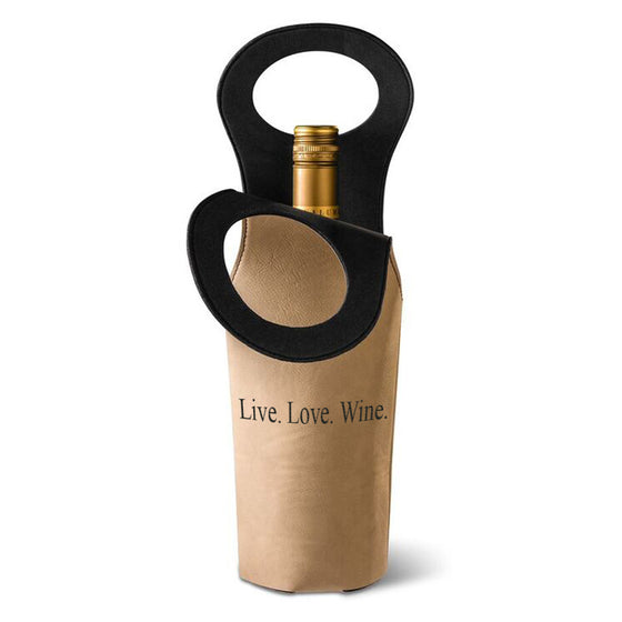 Personalized Wine Tote - Tan - Premier Home & Gifts