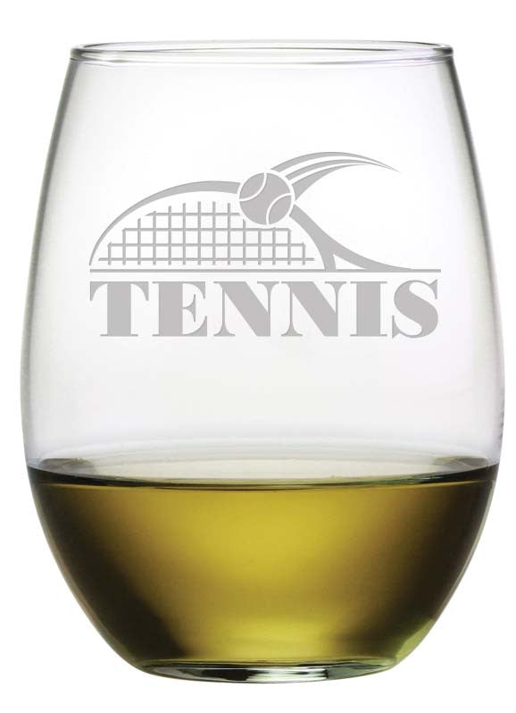 Tennis Stemless Wine Glasses