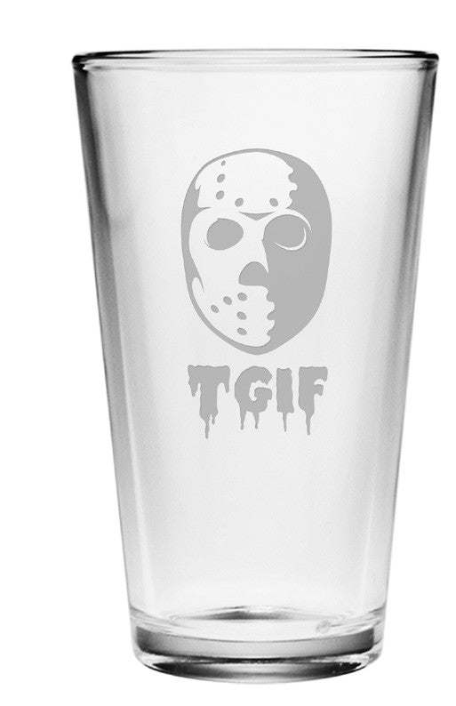 TGIF Friday the 13th Pint Glasses - Set of 4
