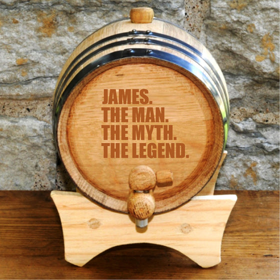 The Legend Mini-Oak Whiskey Barrel - Gifts for Him