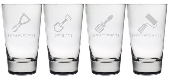 Tool Time Pint Glasses - Set of 4