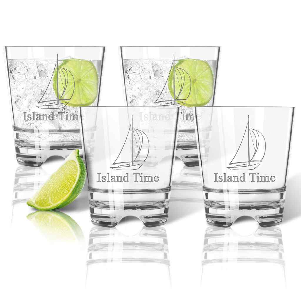Sailing Double Old Fashioned Outdoor Acrylic Glasses - Premier Home & Gifts