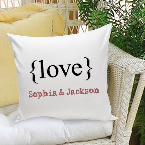 Typeset {Love} Decorative Pillow