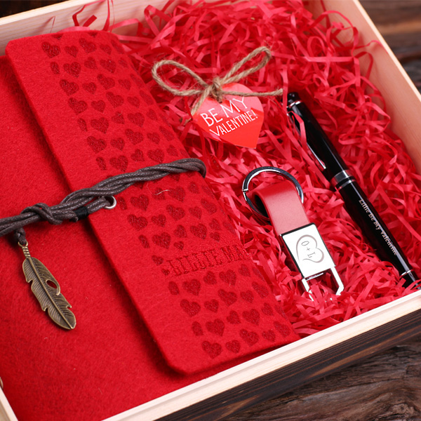 Valentine's Day Grand Gift Set in Wood Gift Box - Premier Home & Gifts