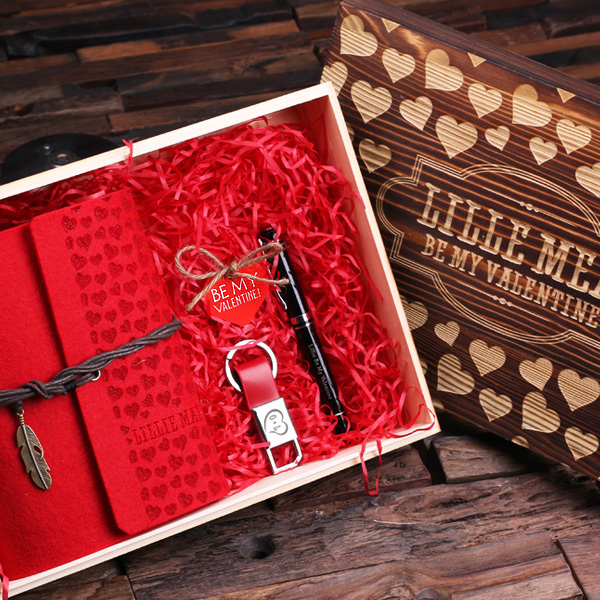 Valentine's Day Grand Gift Set in Wood Gift Box - Premier Home & Gifts