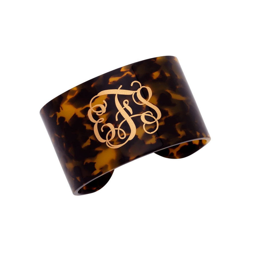 Tortoise Cuff Bracelet - Monogrammed | Premier Home & Gifts