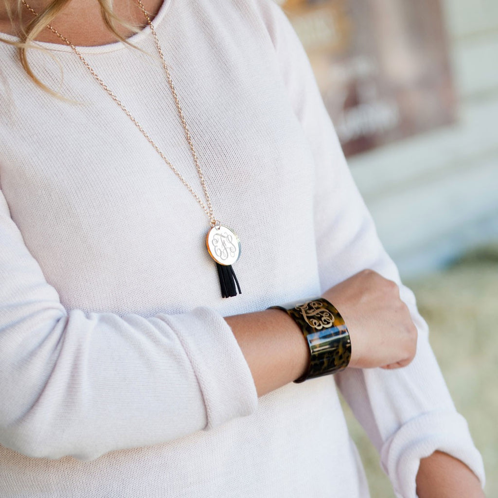 Tortoise Cuff Bracelet - Monogrammed | Premier Home & Gifts