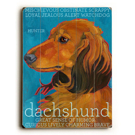 Dachshund II Wood Sign