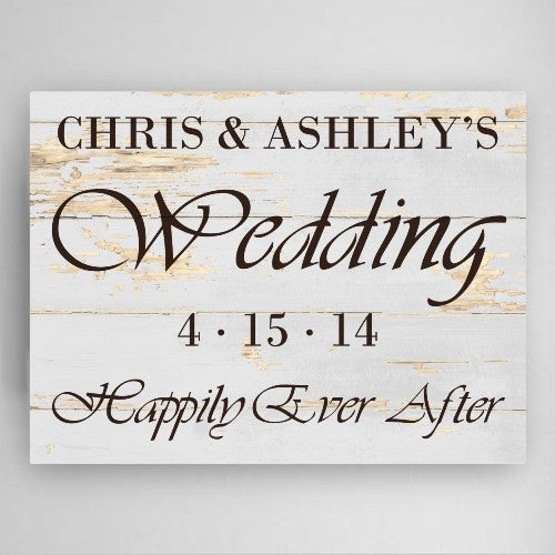 Happily Ever After Personalized Canvas Print