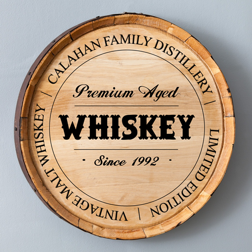 Whiskey Barrel Sign - Family Distillery