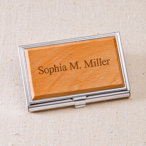 Wood Business Card Case