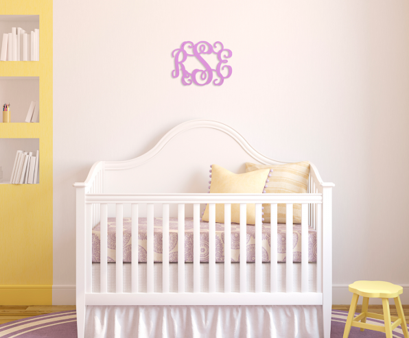 Scroll Wood Monogram - Monogrammed Gifts