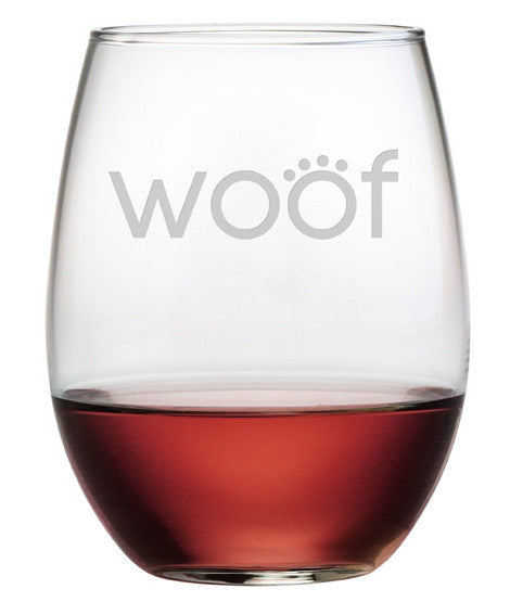Woof Stemless Wine Glasses