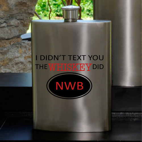 Whiskey & Texting Flask - Personalized