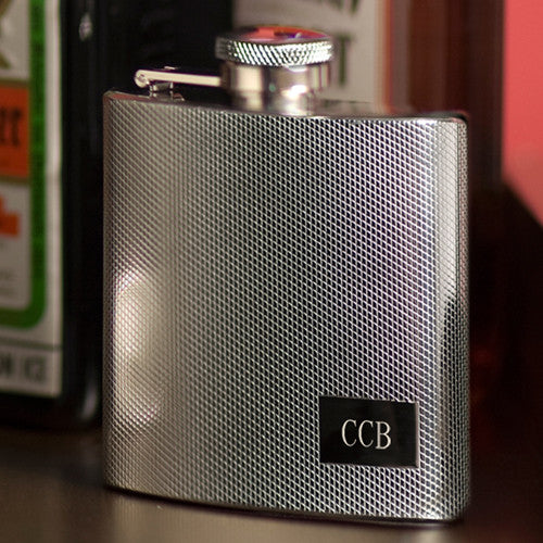 Textured Stainless Steel Flask - Personalized