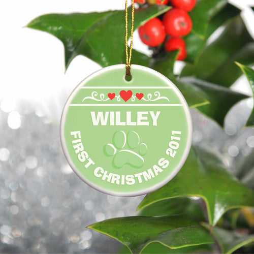 Puppy's Paw ~ First Christmas Ornament