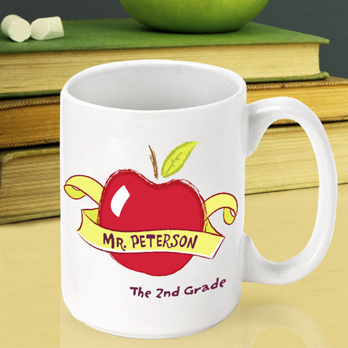 Red Apple Teacher Mug ~ Personalized