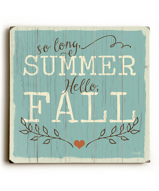 So Long Summer Wood Sign