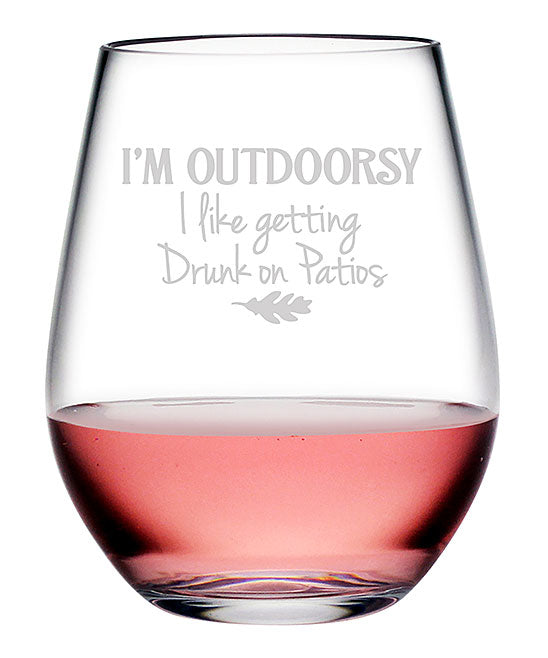 I'm Outdoorsy Tritan™ Shatterproof Stemless Tumblers - Fun Gifts
